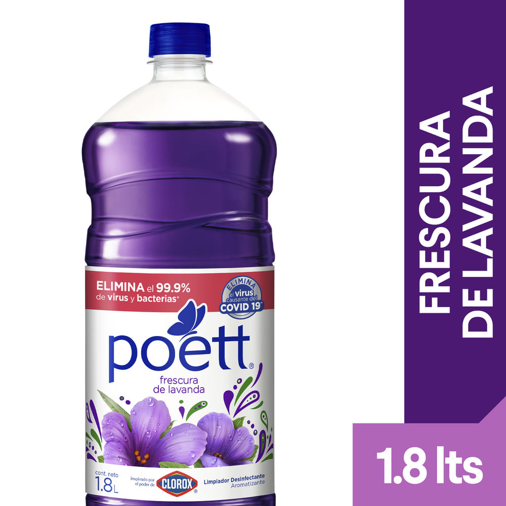 Limpiador POETT Frescura de Lavanda Botella 1.8L