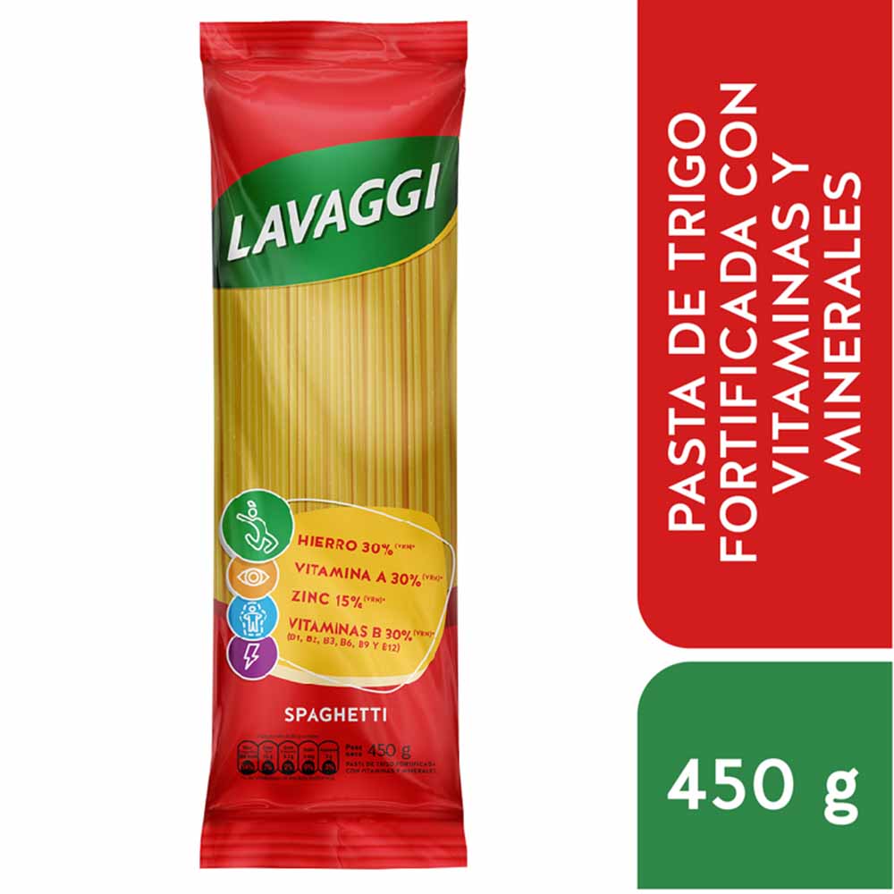 Fideos Spaghetti LAVAGGI Bolsa 450g