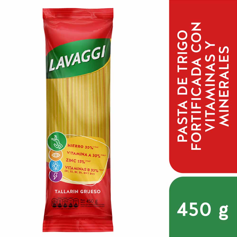 Fideos Tallarín LAVAGGI Bolsa 450g