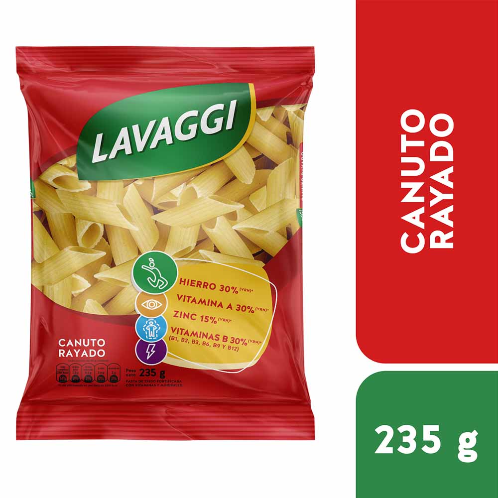 Fideo Canuto Rayado LAVAGGI Bolsa 235g