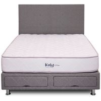 Dormitorio EL CISNE Kaly Gris 2 Plazas + 2 Cajones
