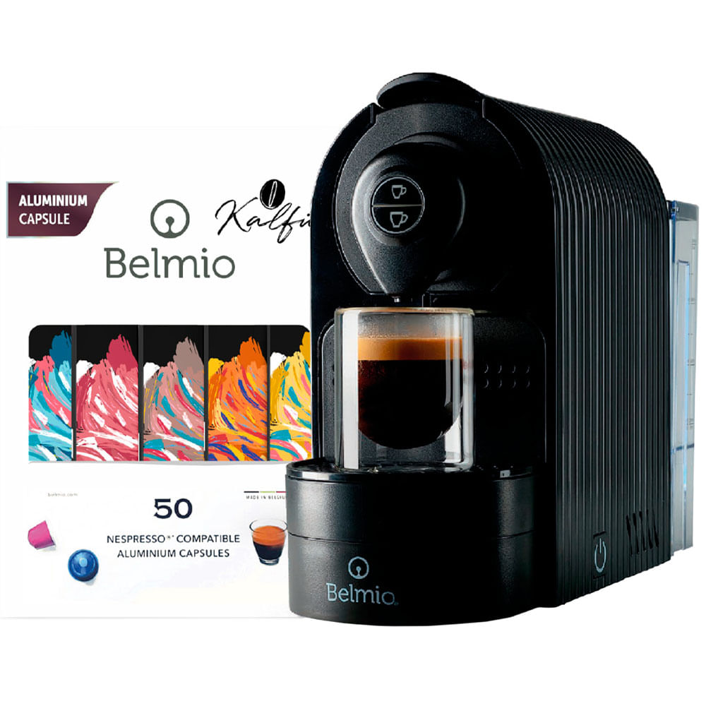 Cafetera BELMIO 0.8L BRAVISSIMA Negro + Mix sorpresa 100 cápsulas Kalfu |  plazaVea - Supermercado