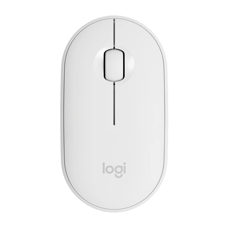Mouse Logitech M350 Pebble Silent Bluetooth Blanco