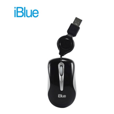 Mouse Iblue Micro Retractil XMK-977-BK Black