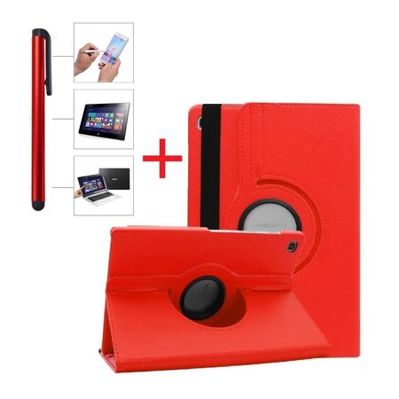 Funda Giratoria 360 y Lapiz Optico Tactil Rojo Para Samsung Tab S5e 10.5 T720