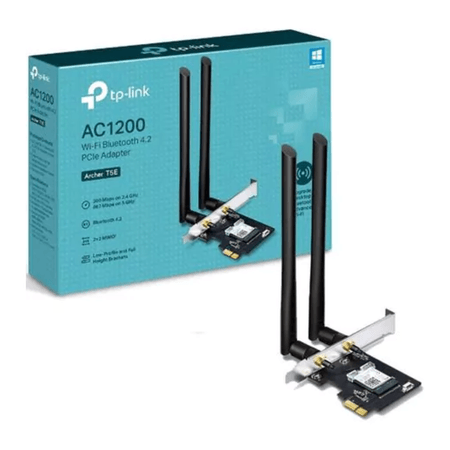 Adaptador Pcie Tp-link Archer T5e Wi-fi bluetooth 4.2 Ac1200