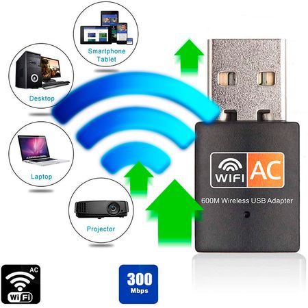 Antena wifi usb inalambrico adaptador internet p/ laptop pc 150 mbps  GENERICO