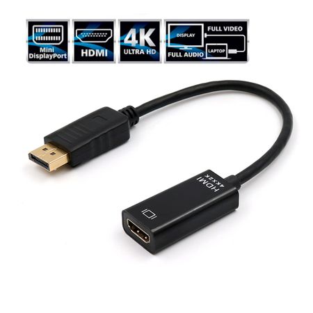 Adaptador display port a hdmi 4k convertidor ultra hd displayport