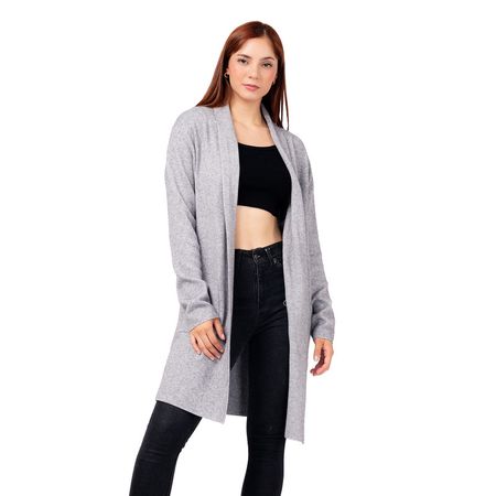 Cardigan Mujer by Indra Color Gris  Talla XL