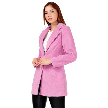 Abrigo de Paño para Mujer Color Rosado Abrigo de Pa?o para Mujer Color Rosado Talla L