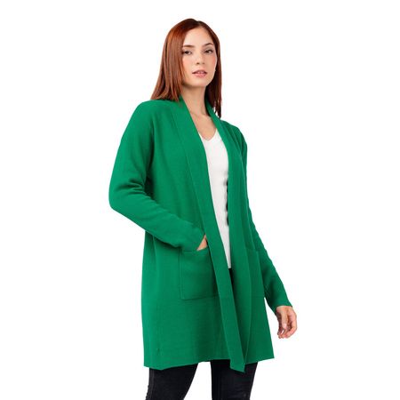 Cardigan Mujer by Indra Color Verde Perico Talla M