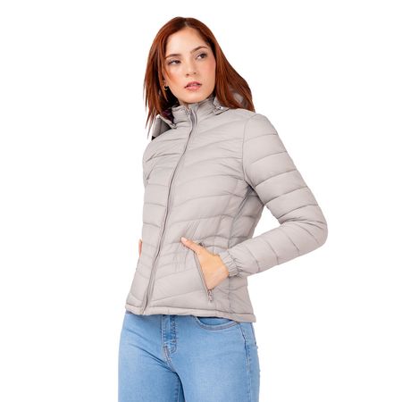 Casaca Clásica Impermeable de Mujer Color Gris Casaca Cl?sica Impermeable de Mujer Color Gris Talla XS