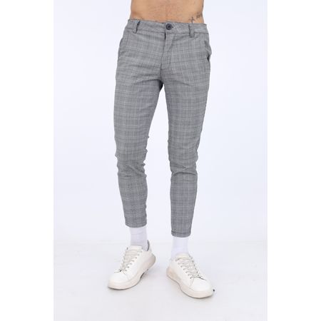 Pantalón HEDS cuadros tejido gales Pantal?n HEDS cuadros tejido strech Plomo Talla M