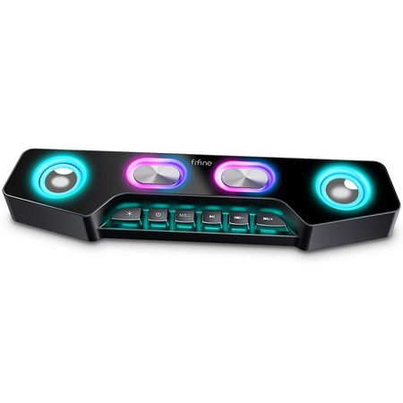 Parlante Fifine Ampligame A16 RGB Bluetooth USB Auxiliar - Negro