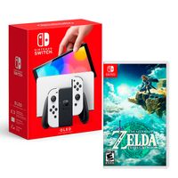 Consola Nintendo Switch Oled Blanco + The Legend Of Zelda Tears Of The Kingdom