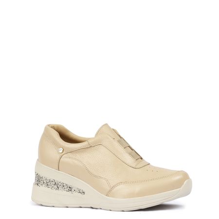 Zapatos Casuales de Cuero para Mujer PAR&SS KA23-SARA Beige Talla 36