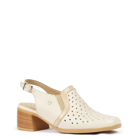 Zapatos Casuales de Cuero para Mujer PAR&SS KA23-LUCIANA Beige Talla 37