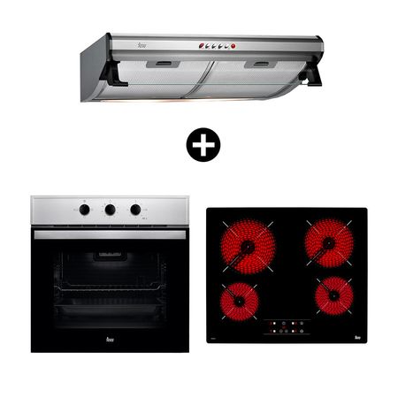 Tricombo cocina + Campana + Horno eléctrico C6310 Tb6415 Hbb 535 Teka