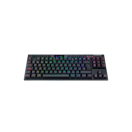 Teclado Gamer Mecánico Redragon Horus TKL RGB / Inalámbrico / Switches Blue  Ultra Low Profile / USB 2.4Ghz / Bluetooth 5.0 / Iluminación RGB / Español  / Negro / K621-RGB SP-BLUE