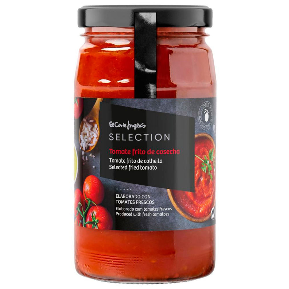 Salsa EL CORTE INGLES De tomate con aceite de Oliva Frasco 350g