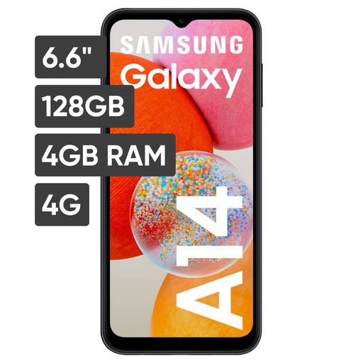 Smartphone SAMSUNG Galaxy A14 6.6 4GB 128GB 50MP + 5MP + 2MP Negro