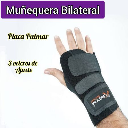 Muñequera Bilateral con placa de aluminio palmar Argym Talla M