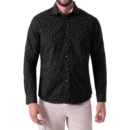 Camisa Gonut Popelina Stretch Hombre Norton Negro M