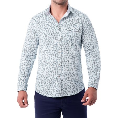 Camisa Yaber Popelina Stretch Hombre Norton Green Xl