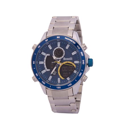 Reloj Boselli B520 Acuático Doble hora Color Azul