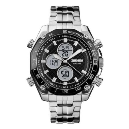 Reloj para Hombre SKMEI 1302 Plateado con Negro