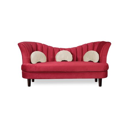 Sofá de 3 Cuerpos Armani Home Premium Rojo