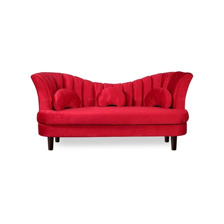 Sofá de 3 Cuerpos Armani Home Premium Rojo Pasión