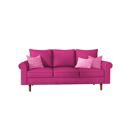 Sofá de 3 cuerpos Virginia Home Premium Fucsia