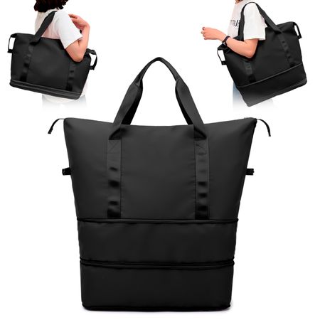 Bolso de Viaje Cartera Expandible 2 Tiempos Impermeable S64 Negro