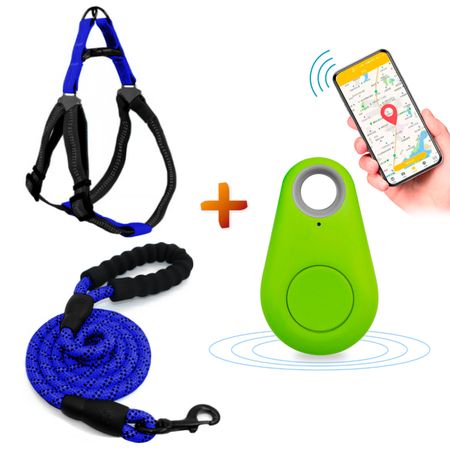 Arnés con Correa 147cm AZ Y Llavero GPS Alarma Anti pérdida G08 VD
