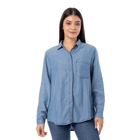 Blusa Kheleya Denim Mujer Pionier Bleach L