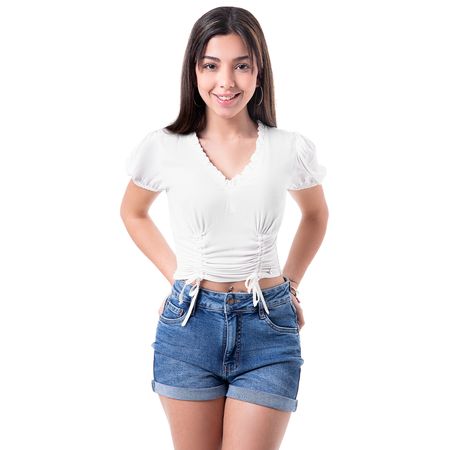 Blusa Kusi Chalis Mujer Squeeze Off White S
