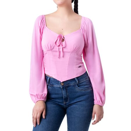 Blusa Souzi Popelina Mujer Gzuck Pink M