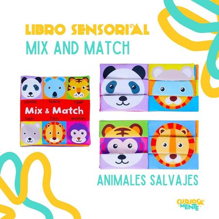 Libro Sensorial Mix & Match Jungle Curiosamente