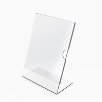 Portafolleto de Acrilico A5 forma de L - Portamenu Portapapel