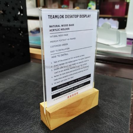 Portamenu de Acrilico A5 - Portafolleto Portapapel