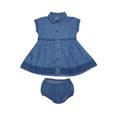 Vestido Bebé Niña PVU725 Azul 12M