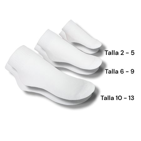 Medias Tobilleras de Algodón para Niños - Pack de 3 pares