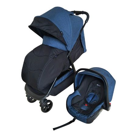 Coche Con Portabebe Ebaby Urban Azul - Eb133Az