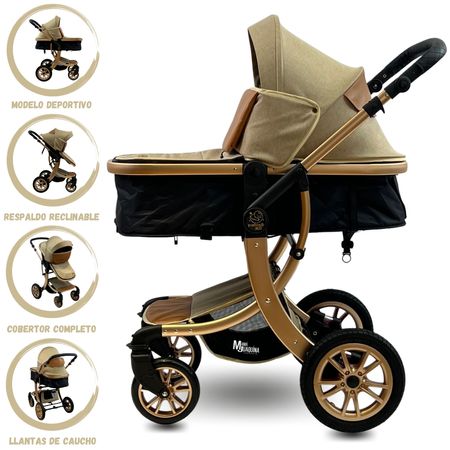 Coche Cuna Moisés De Lujo Confort Kids Alfa Beige