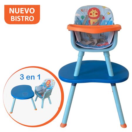Silla de Comer Carpeta BIistro 3 en 1 Baby Kits Azul Leon