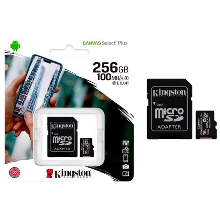 Memoria Micro SD Kingston Canvas 256GB Clase 10 Original y Garantia