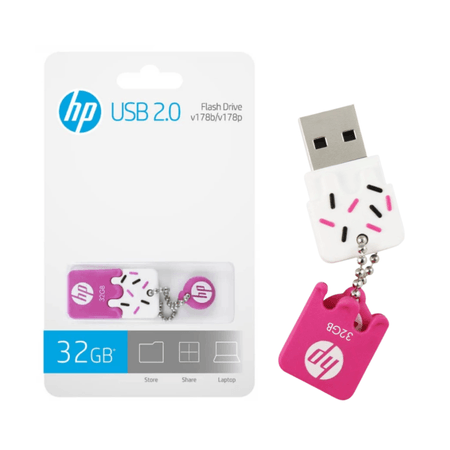 Memoria Hp Usb 2.0 V178P 32Gb Rosa/Blanco