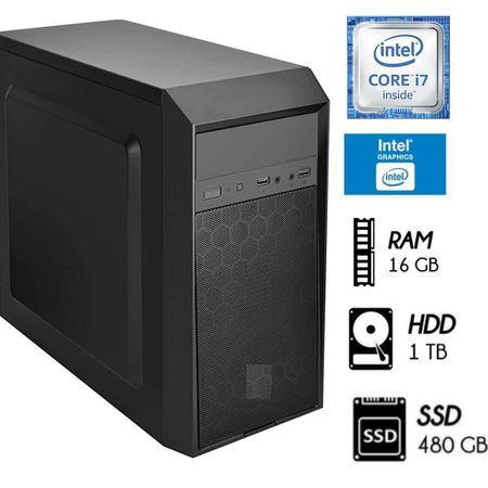 Computadora PC Intel Core i7-6TH 3.2 Ghz Ram 16GB Disco 1TB Disco SSD 480GB Case 350W