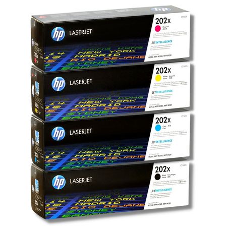 Kit Toner HP 202X Cyan Magenta Amarillo Negro